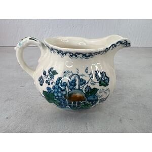 Antique Masons‎ Ironstone of England Royal Blue Fruit Basket Creamer